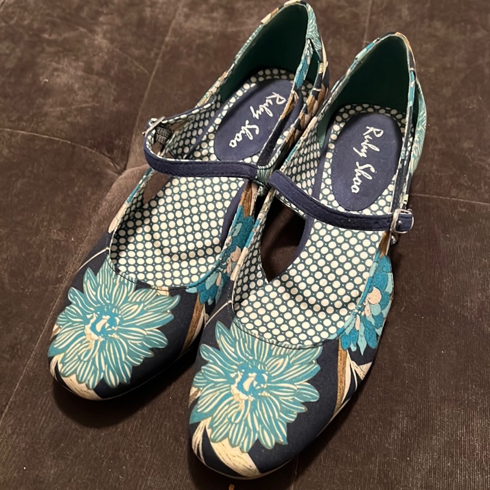 Ruby Shoo patterned low heel